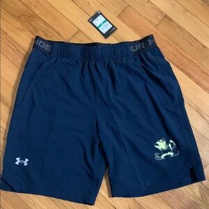 Notre Dame Under Armour athletic shorts